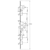 Winkhaus Cobra Latch Deadbolt 4 Hooks Split Spindle