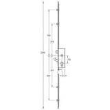 Yale YS170 Latch Hook 4 Rollers Split Spindle Multipoint UPVC Door Lock