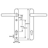 Door Handle 1 TSS Sprung 122mm screw centre