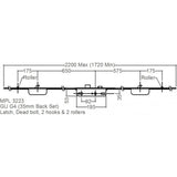 GU UPVC Multipoint Mechanism 2 Hook 2 Roller single spindle 35/92