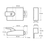 Yale Case Only Roller Bolt Night Latch